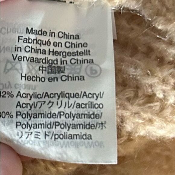 J. Crew Point Sur Mohair Wool Blend Turtleneck Tan Peach Blush Sweater Size XS - Picture 5 of 9